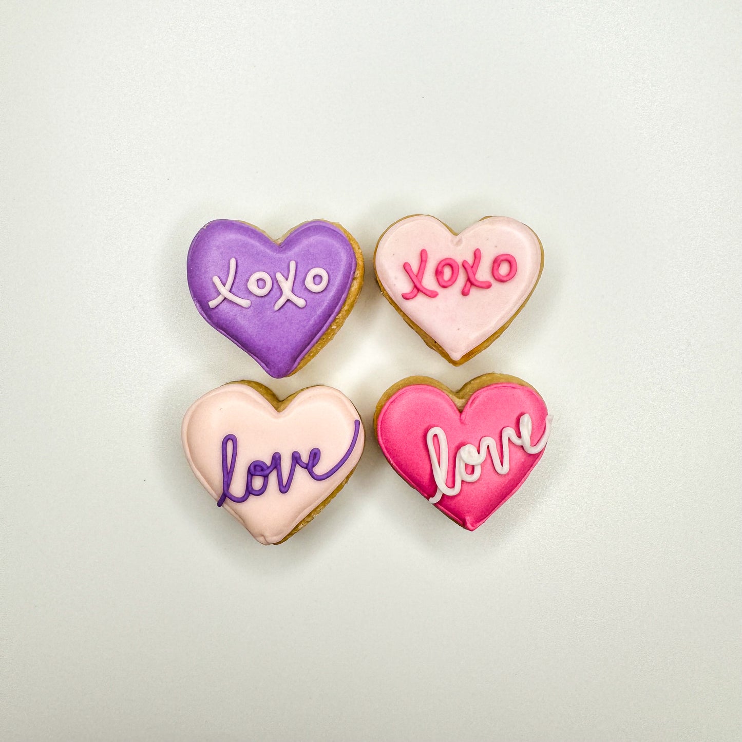 Le Gourmet Baking 4-Piece "Mini Heart Set" Shortbread Cookies