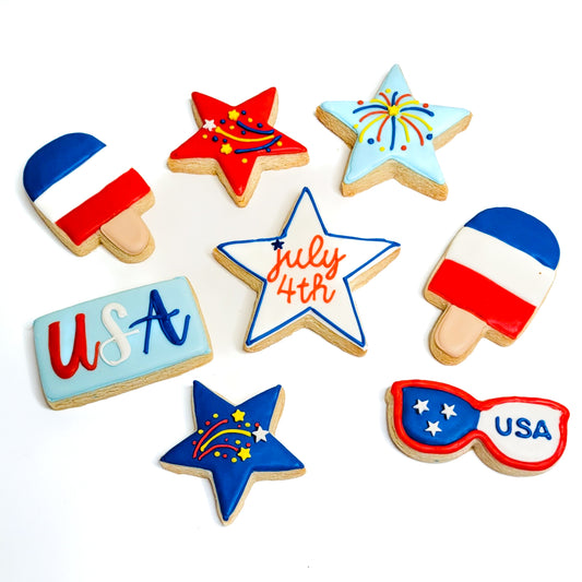 NEW! "July 4th" Shaped 8-Piece Shortbread Gift Box