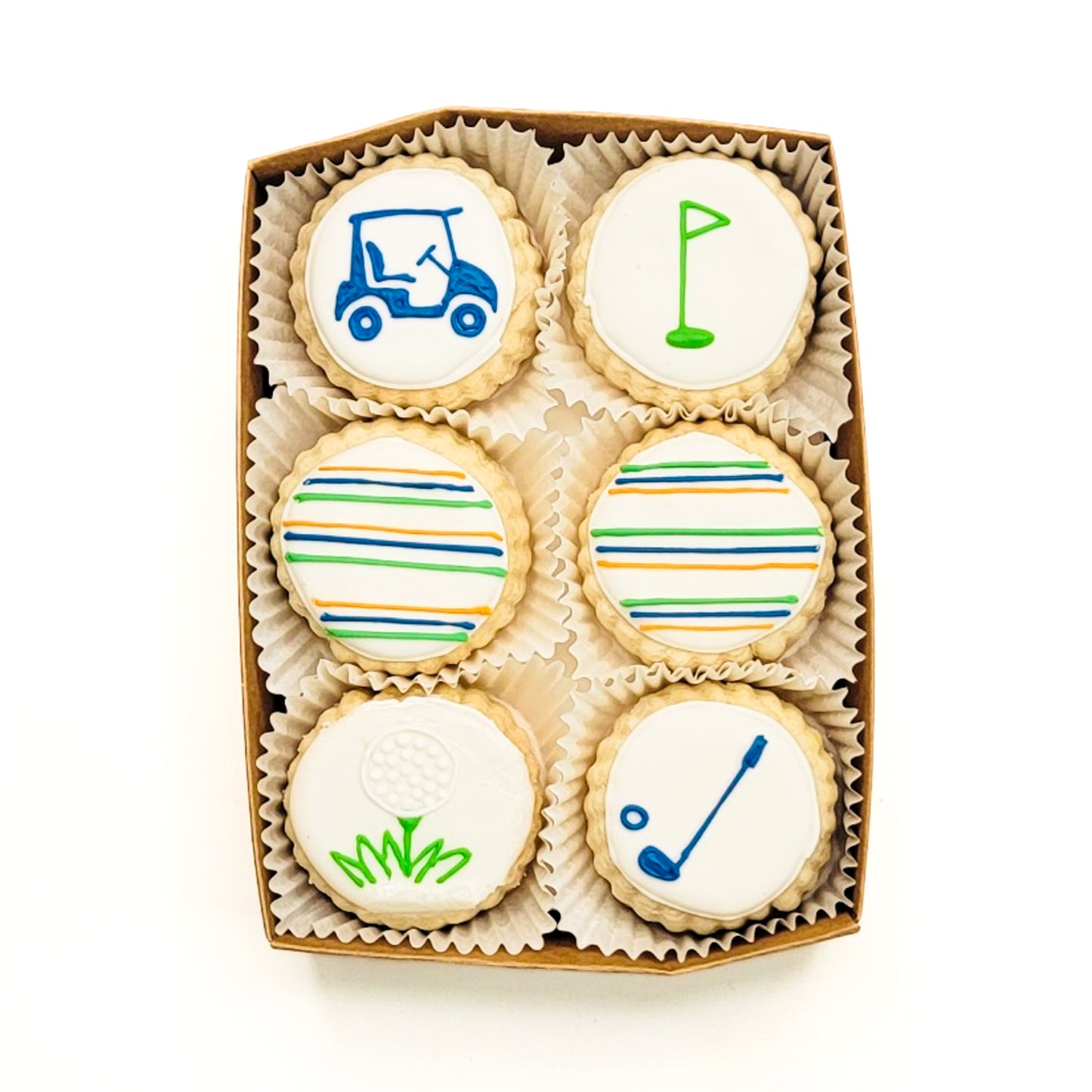 NEW! Golf Lovers 6-piece Shortbread Cookies Gift Box