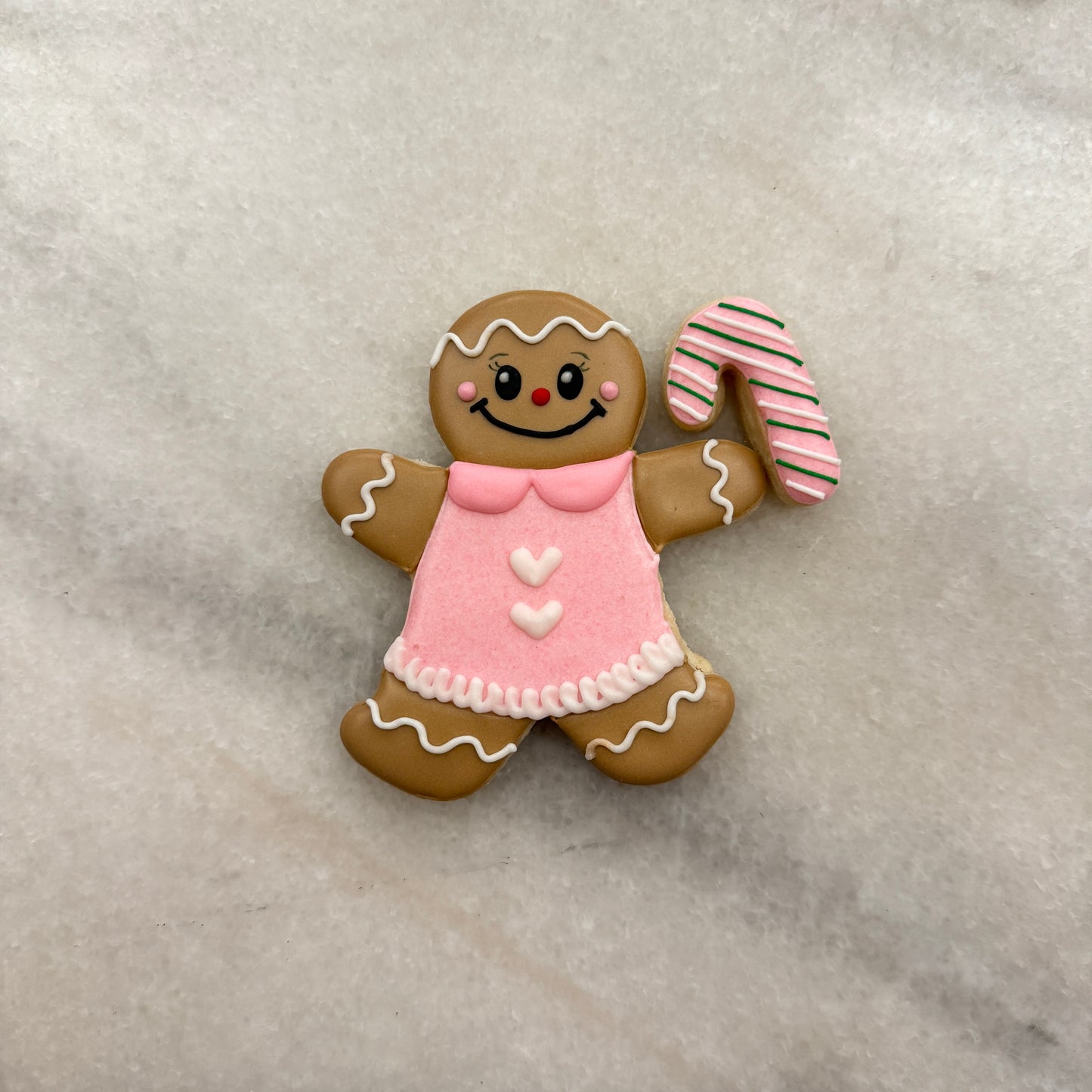 Bagged 2-piece shaped, hand decorated Holiday Shortbread Cookies