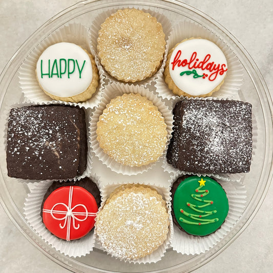 "Happy Holiday Assorted Combo" Shortbread Gift Tin