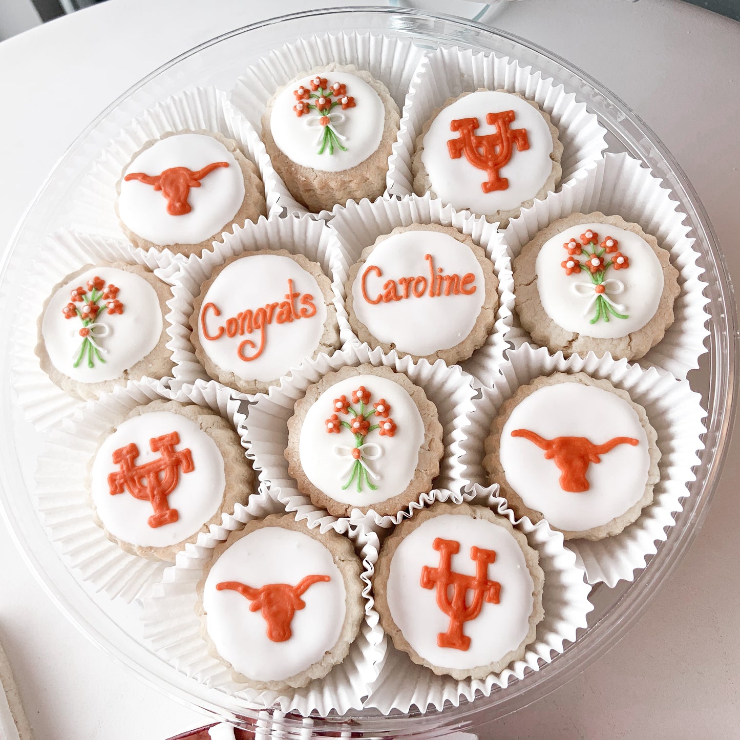 12-piece "Congrats Bouquet" Shortbread Cookie Gift Box