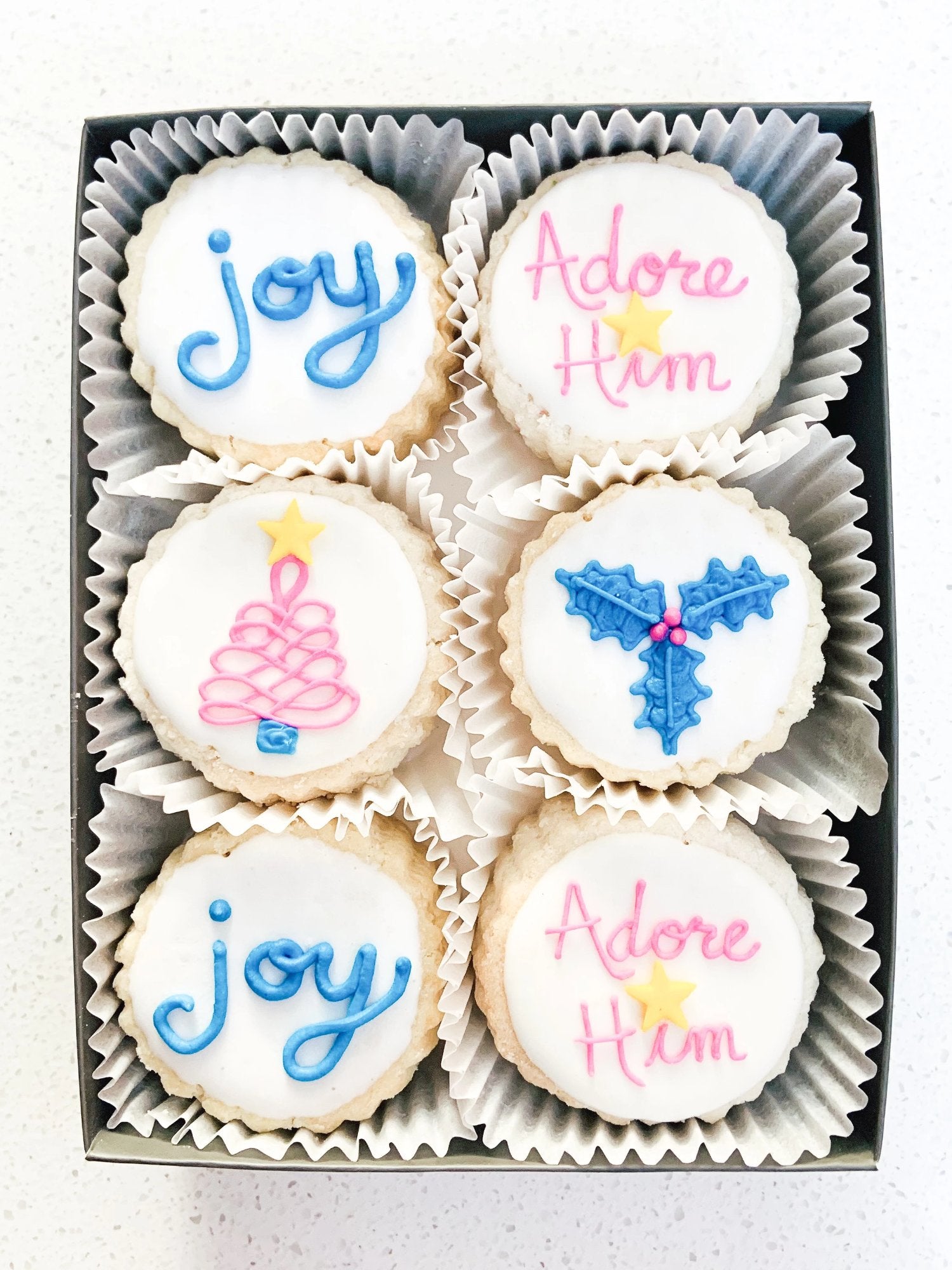 Season of Joy Gift 6-pcTin - Gourmet Cookies, Custom Shortbreads & Holiday Gifts | Dallas, TX