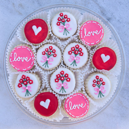 "Love Bouquet" Shortbread Cookies Gift Tin