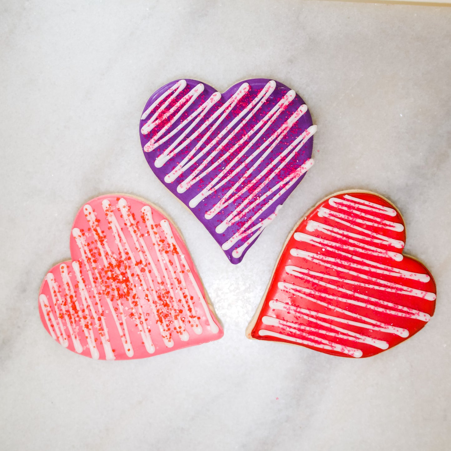 4-piece "Large Hearts" Thin Shortbread Cookies Gift Tin