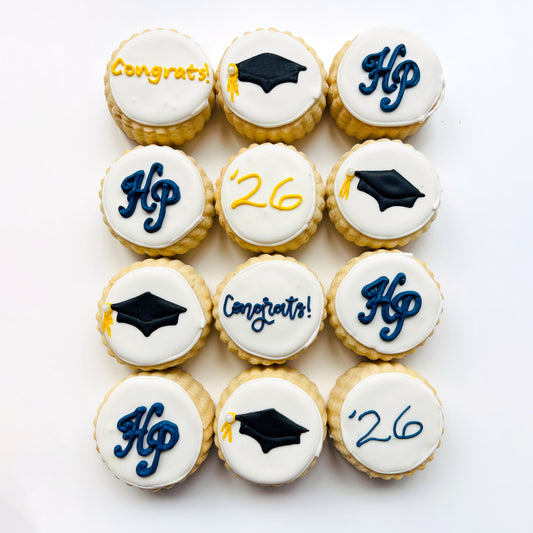 Le Gourmet Baking - Dallas, Texas - High School Graduation shortbread cookies gift box