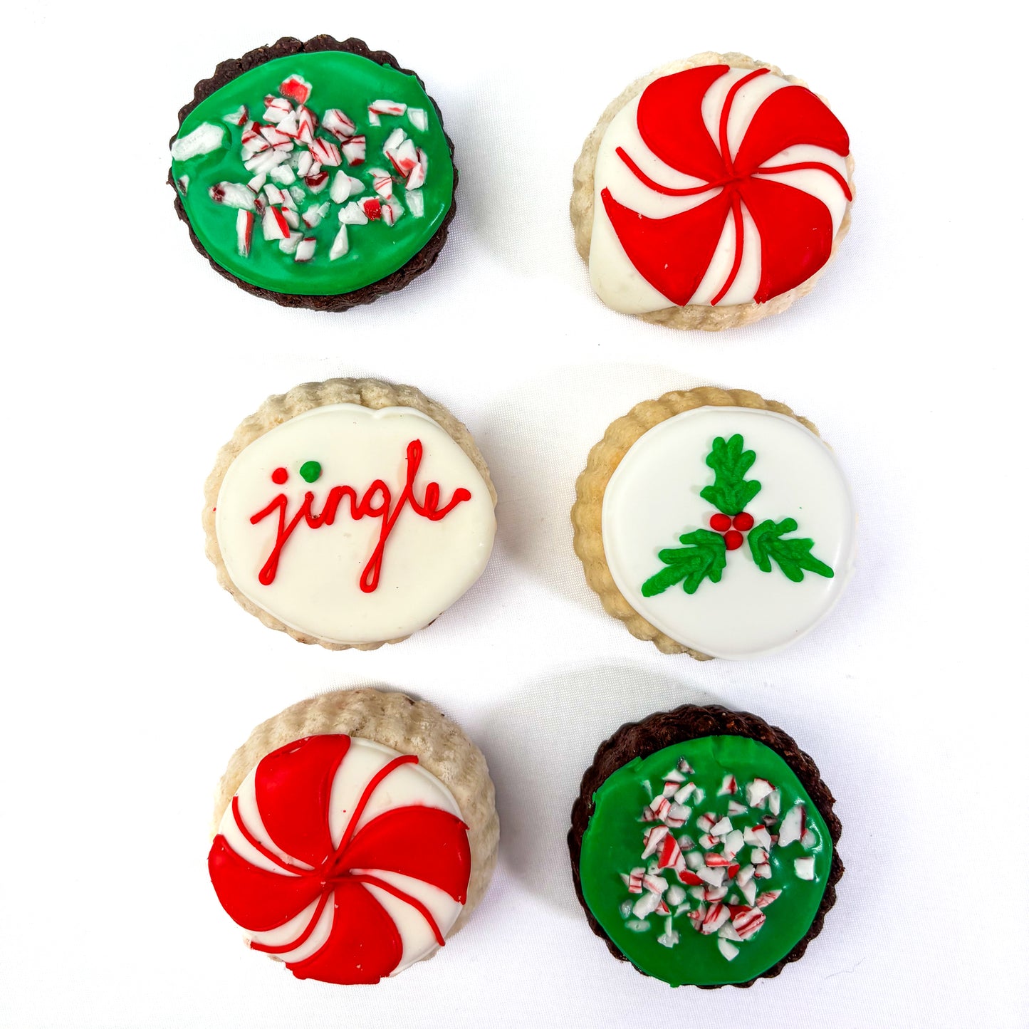 NEW - "Peppermint Jingle" 6-piece Combo Shortbread Gift Box