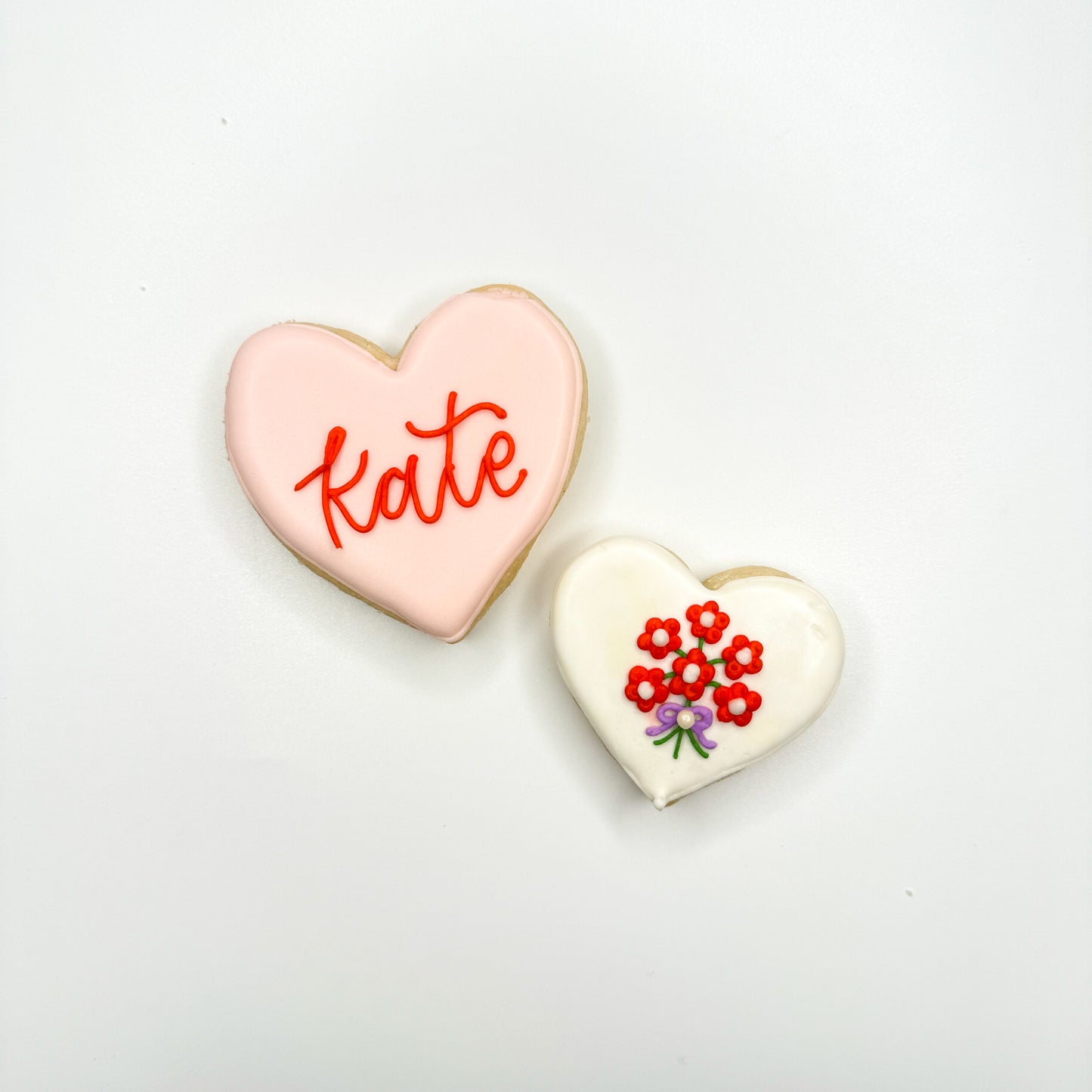 Le Gourmet Baking "Personalized Heart Duo" Shortbread Cookies