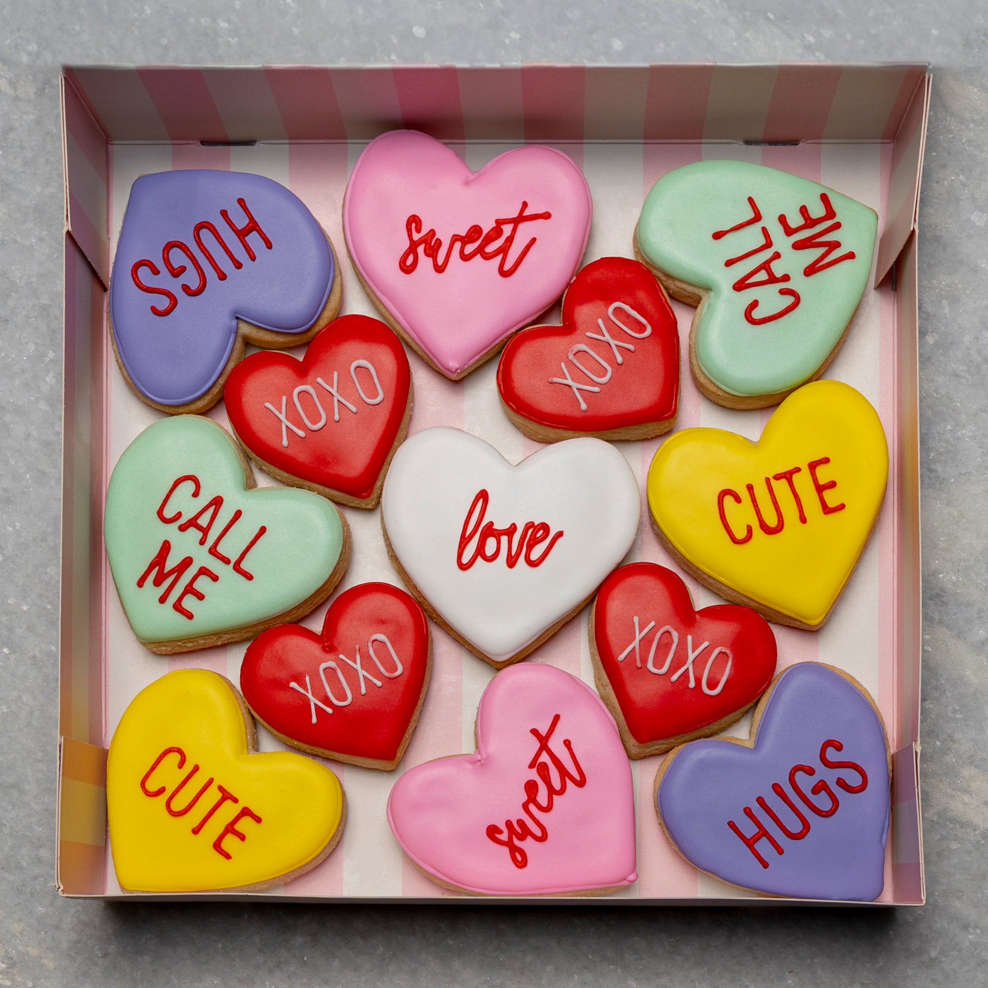 Conversation Heart Shortbread Gift Tin | Gourmet Cookies in Dallas