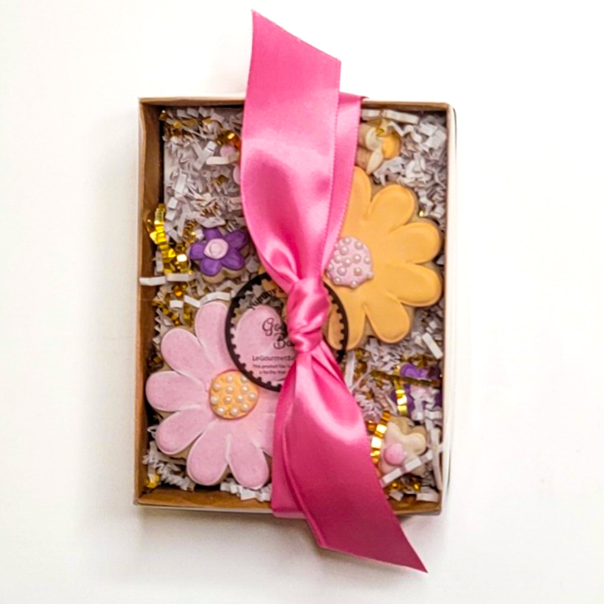 Le Gourmet Baking - Dallas Texas - Year Round Bouquet Shortbread Cookies Gift Box - with bow