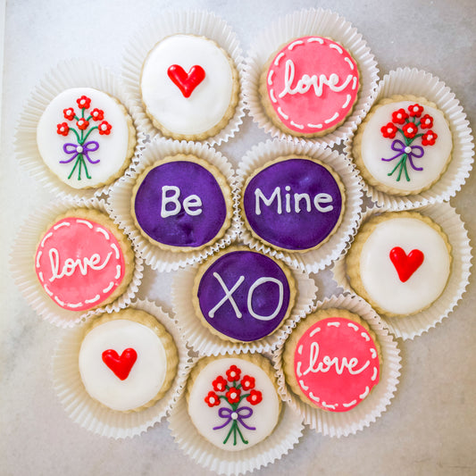 12-piece "Be Mine XO" Shortbread Cookies Gift Tin