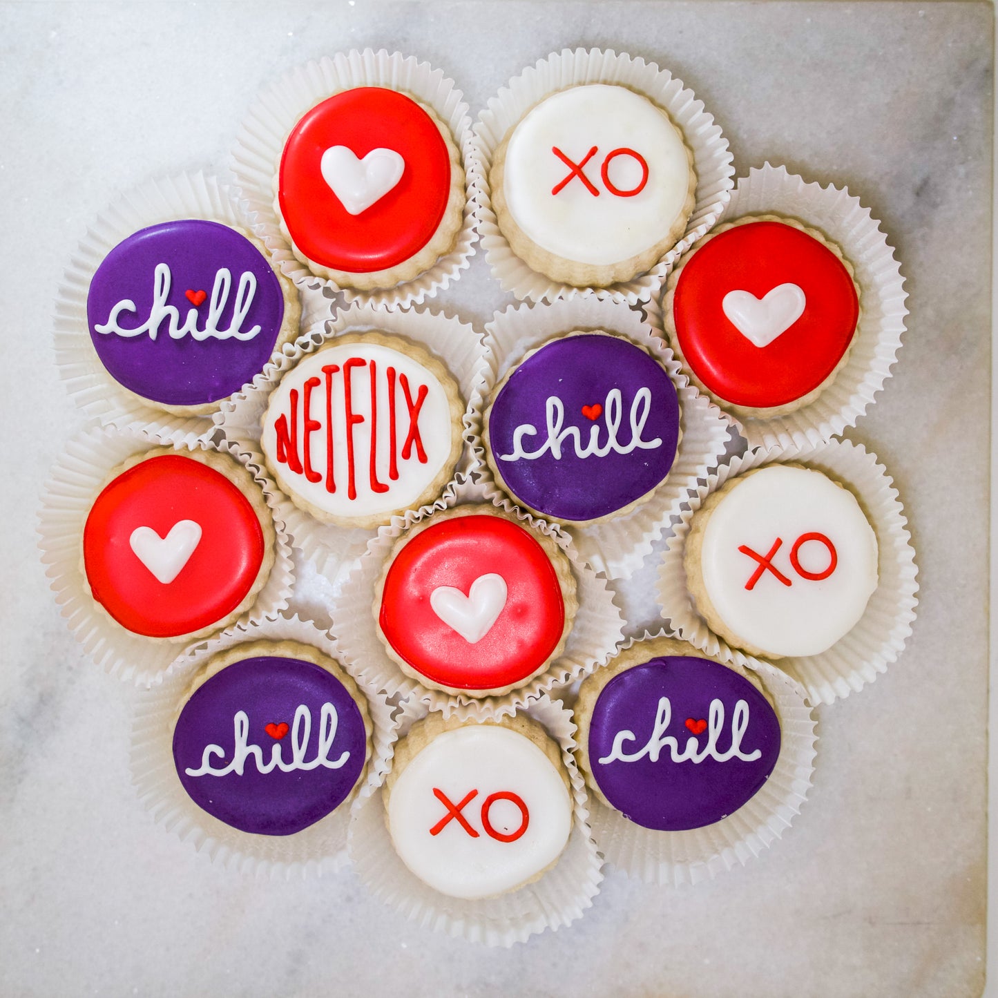 12-piece "Netflix and Chill" Shortbread Gift Tins