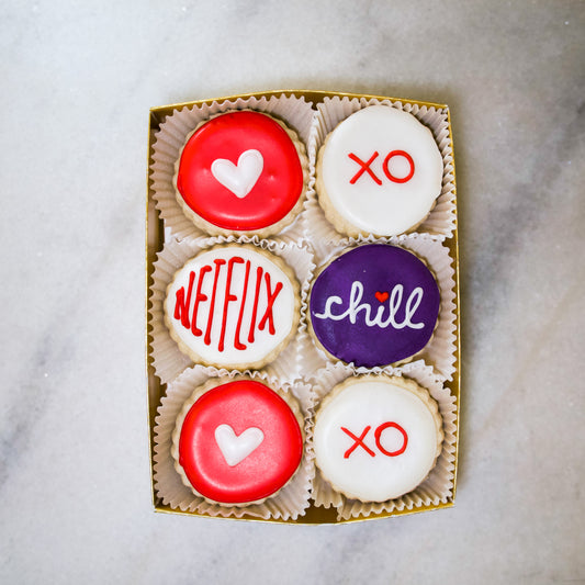 6-piece "Netflix and Chill" Shortbread Cookies Gift Tin
