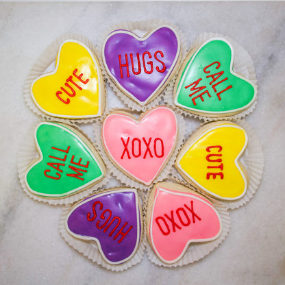8-piece "Conversation Hearts" Shortbread Cookies Gift Tin