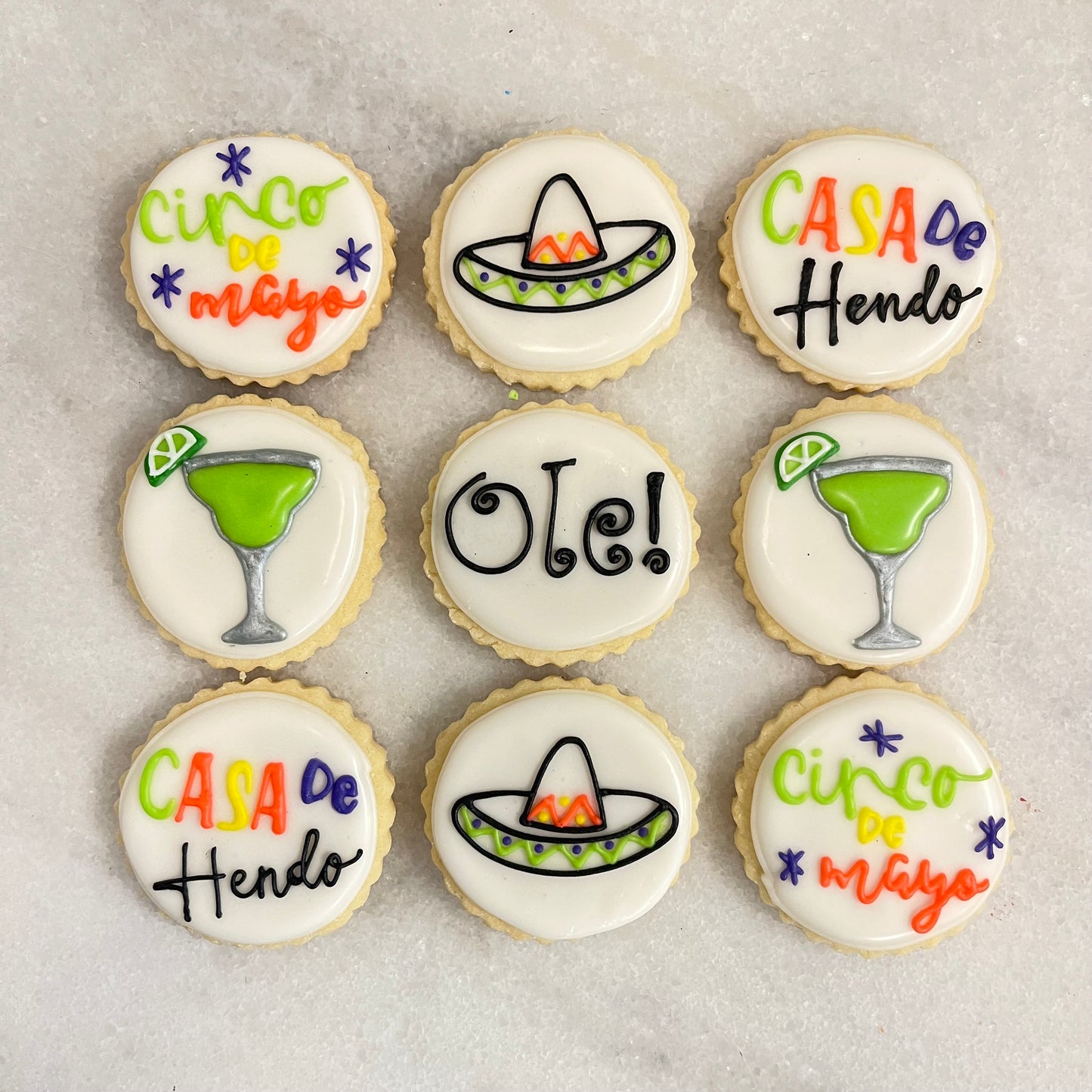9-Piece "Cinco de Mayo" Thin Shortbreads (Pickup Only)