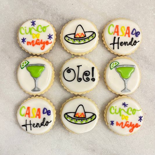 9-Piece "Cinco de Mayo" Thin Shortbreads (Pickup Only)