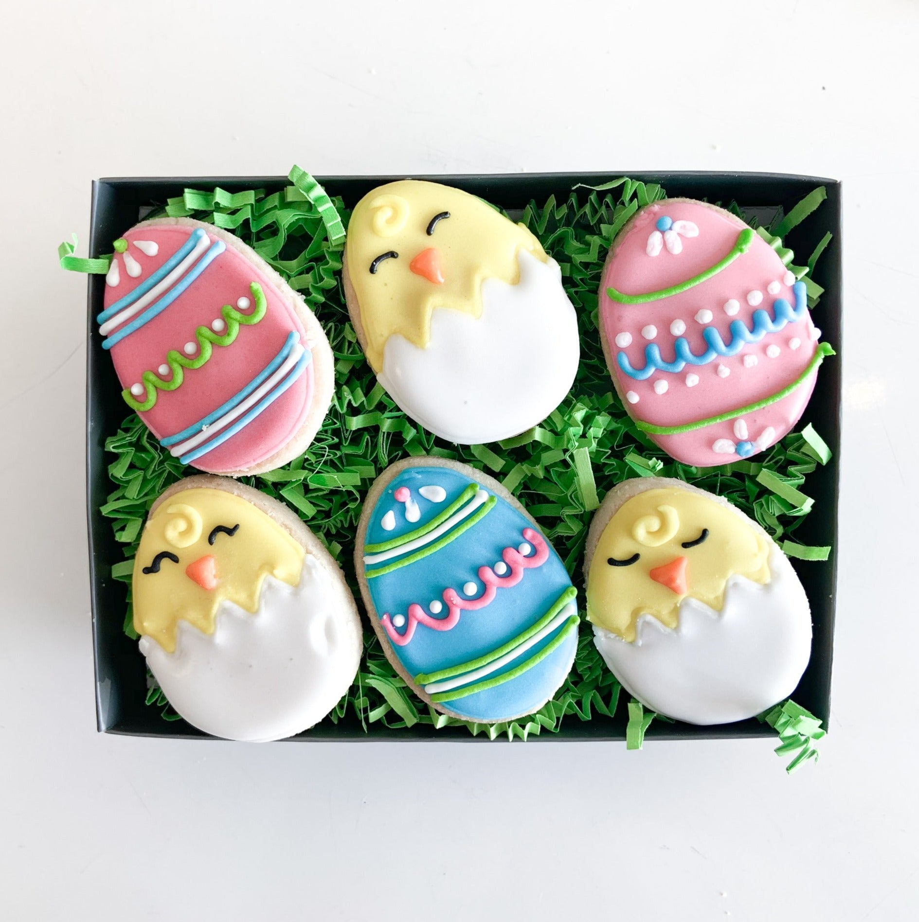 6-pc Easter Chick Shortbread Gift Tin | Gourmet Cookies in Dallas, TX