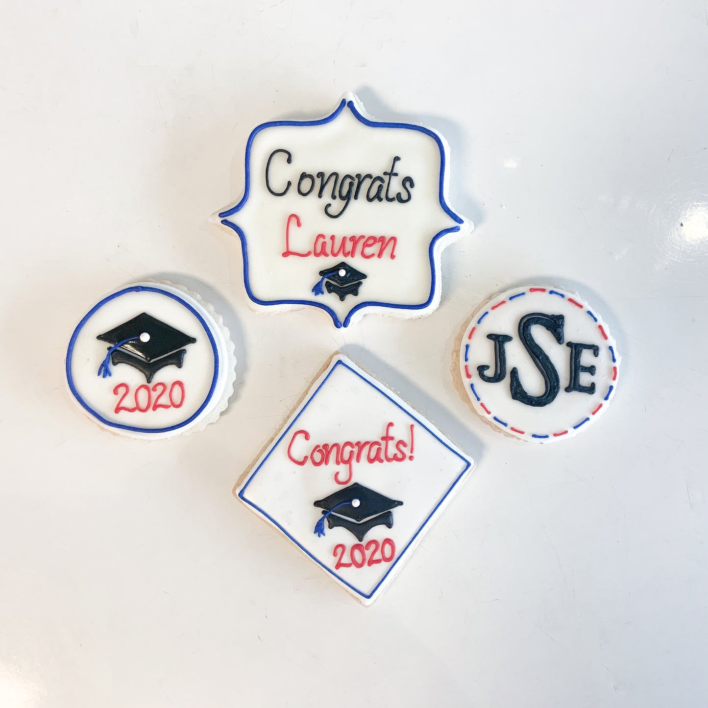 Shaped Iced Graduation Shortbreads - thin