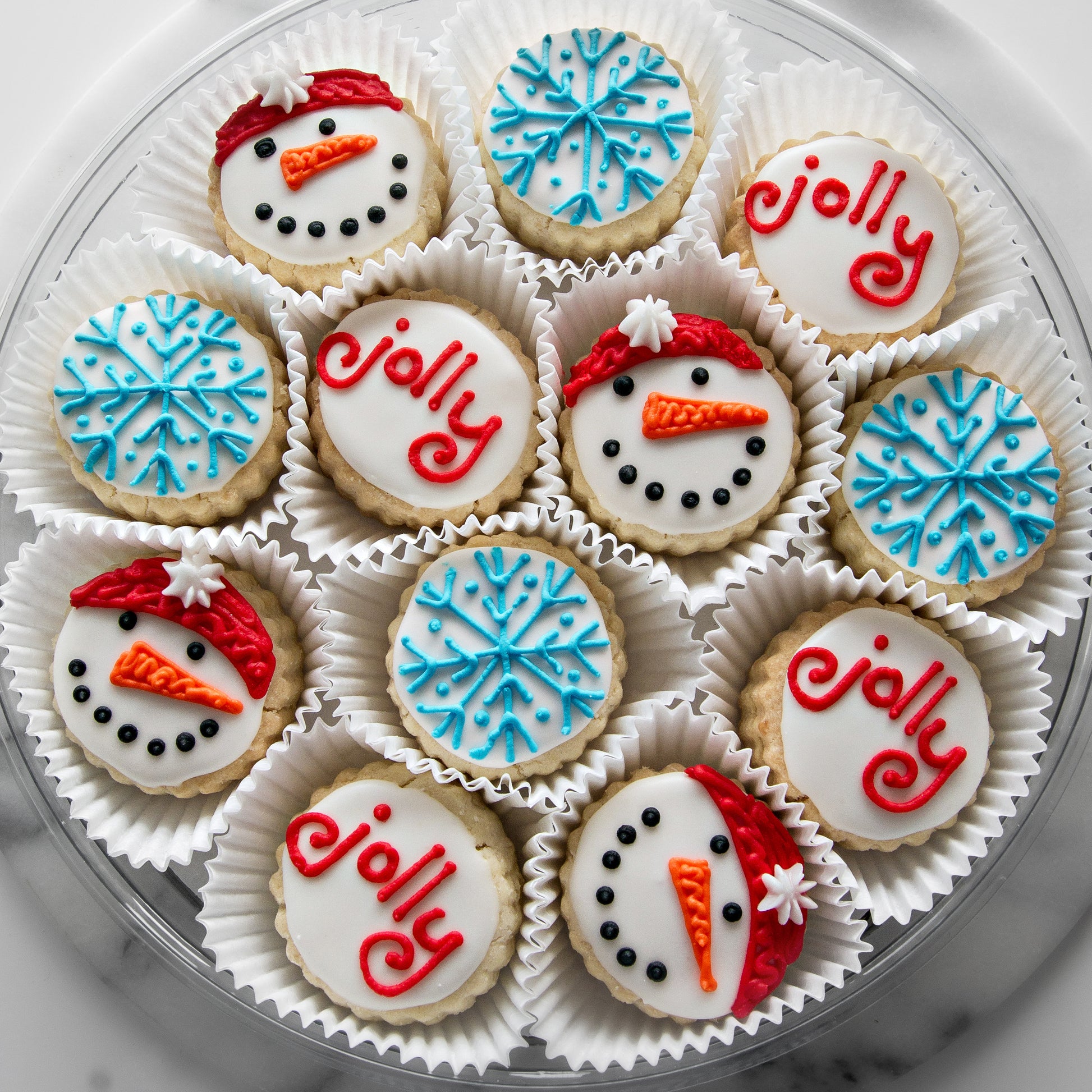 "Jolly" Holiday Shortbread Cookies Gift Tin - Gourmet Cookies, Custom Shortbreads & Holiday Gifts | Dallas, TX