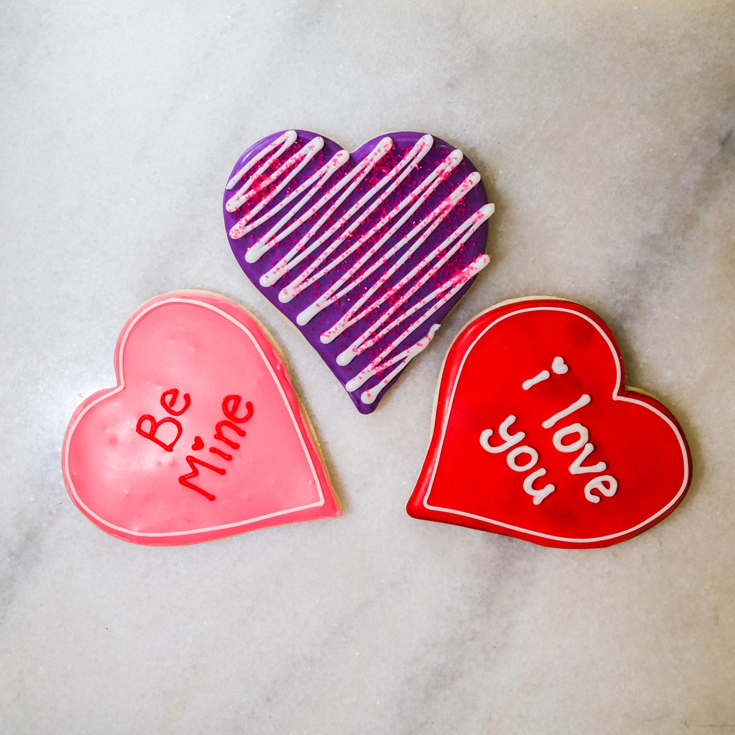 4-piece "Large Hearts" Thin Shortbread Cookies Gift Tin